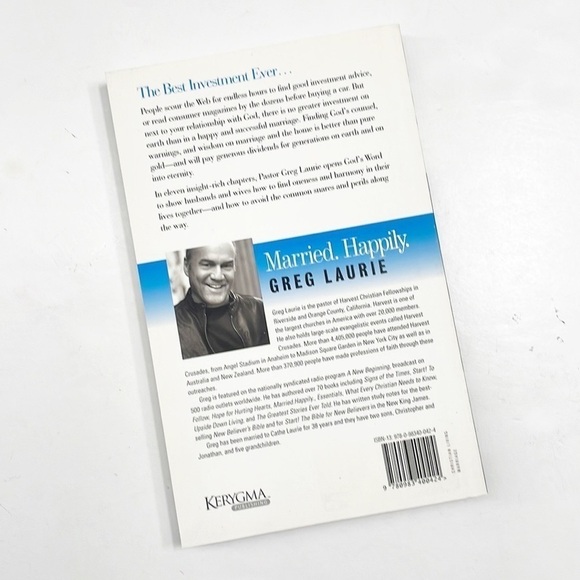 Married Happily by Greg Laurie paperback book - Picture 3 of 4